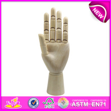 Modelo de mano de artista de madera de nuevo producto, modelo de mano de madera de maniquí flexible, modelo de mano de madera de alta calidad W06D042-a